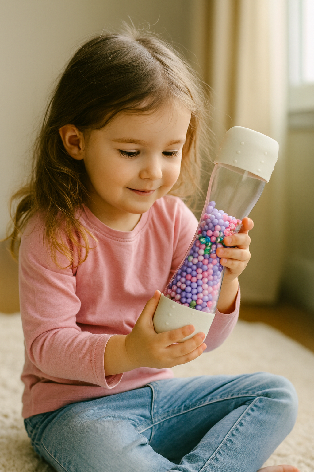 Botella Sensorial- Flor