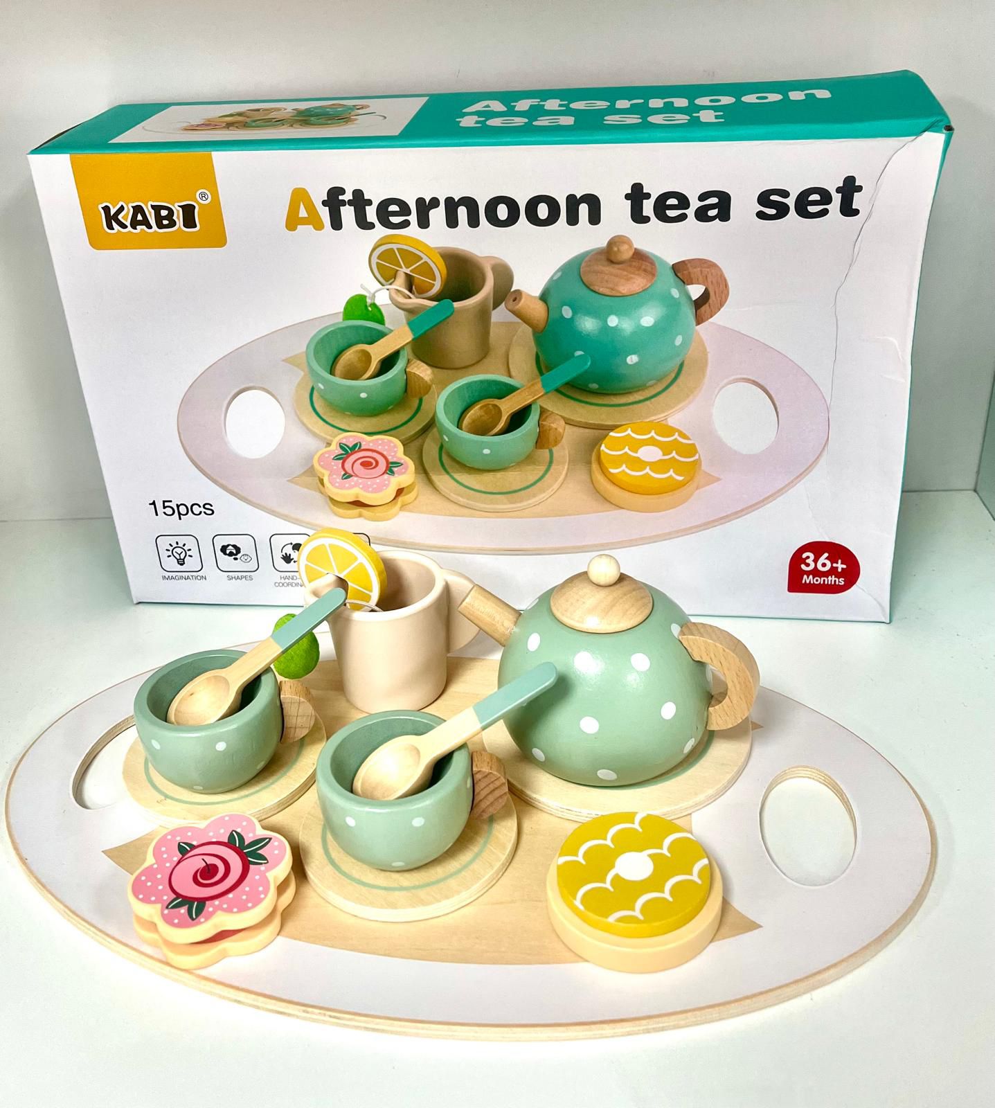 Juego de Té en madera