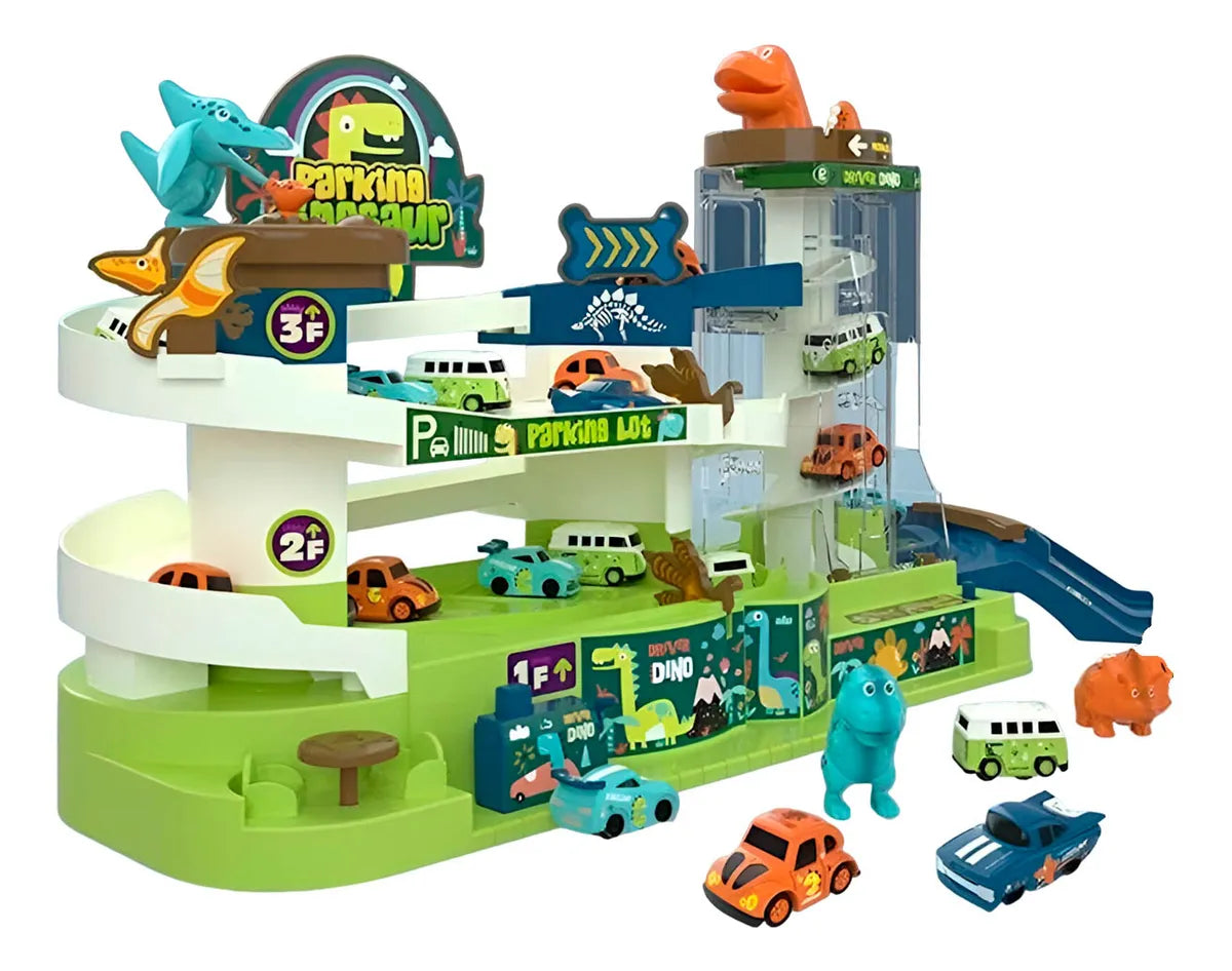 Pista de Autos y Dinosaurios