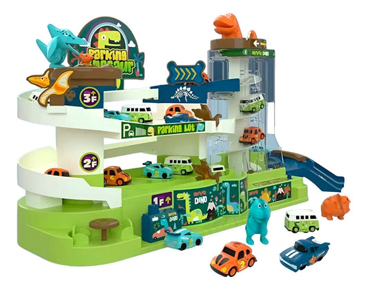 Pista de Autos y Dinosaurios