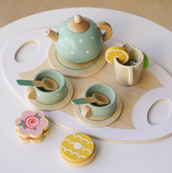 Juego de Té en madera