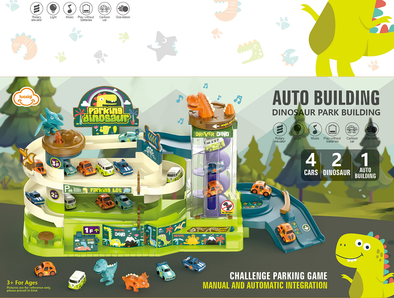 Pista de Autos y Dinosaurios